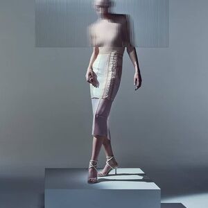 Zara Atelier limited edition Cream Pencil Skirt